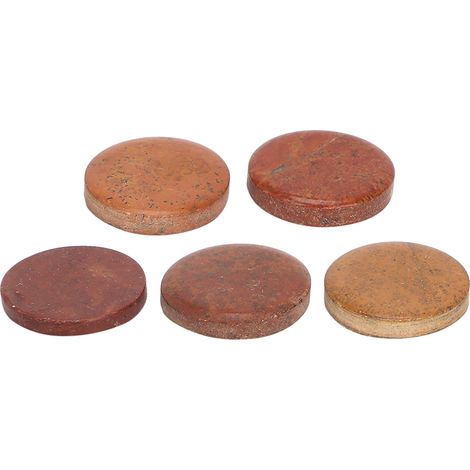5 pierres de massage naturelles faites à la main, lames de gua sha rondes pour visage, dos et articulations (1/5)