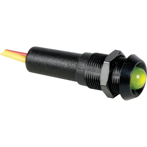 VOYANT LED VERT 12V - BOITIER NOIR SEDER 12VBG (1/4)