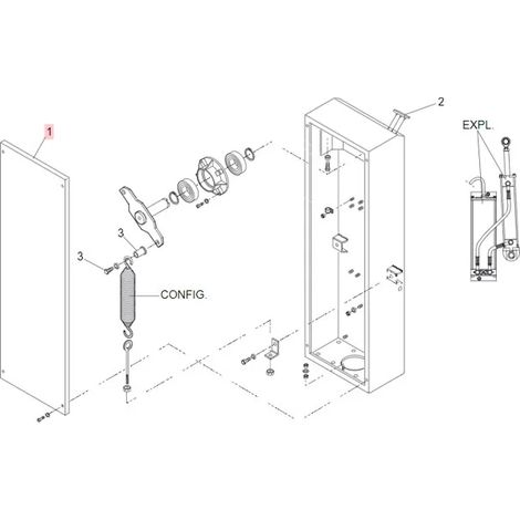 faac pièce détachée porte emballage 610/615 7272755 (1/3)