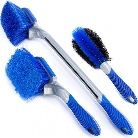 3 Pack RV Motorcycle Cleaning Brushes Cleaning Brush Rim Scrubber Car Wheel Brush Cleaning Gadgets Kit Car Set