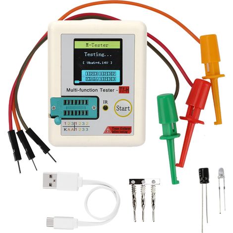 GARRYFIZH Testeur de transistor LCR T7H, affichage graphique TFT, multifonction (1/5)