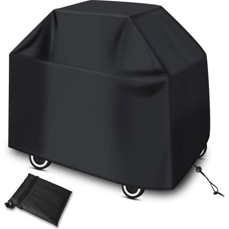 Grillabdeckung, Schutzhülle für den Außenbereich, wasserdichte Grillplattenabdeckung, UV-Schutz, winddicht (145 x 61 x 117 cm, Schwarz) (1/5)