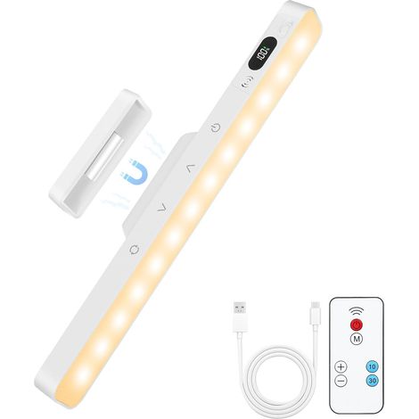Kindfiber OÜ-Éclairage sous meuble de cuisine, magnétique et rechargeable par USB-C, avec 5 couleurs et intensité réglable (1/5)