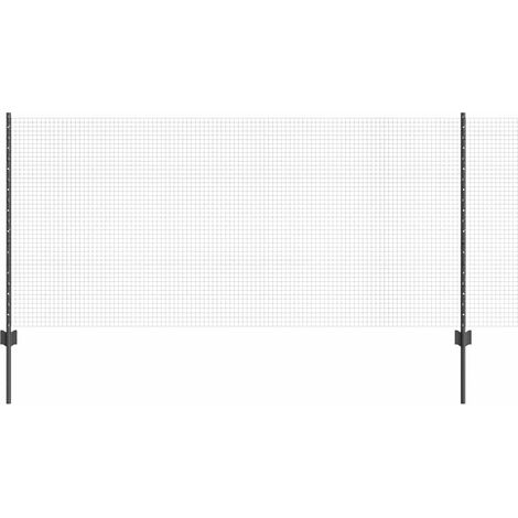 Maison Exclusive - Schweißdrahtzaun mit Pfosten 25 x 1 m (B x H)