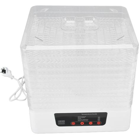Déshydrateur électrique alimentaire 8 plateaux pour fruits, viandes, herbes et légumes 350W, prise UK 220V (1/5)