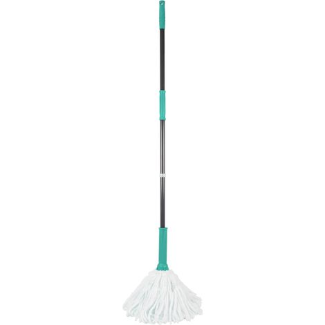 Super-Absorbent Easy Twist Microfibre Floor Mop, Turquoise/Grey (1/4)
