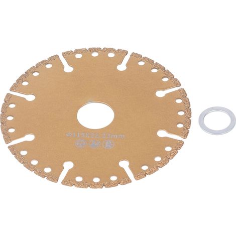 Disque diamanté multifonction segmenté 115 x 22,23 mm pour coupe de pierre, maçonnerie et brique (1/5)