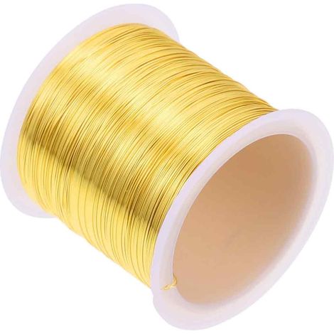 Fil Métallique Pour Bijouterie - Cuivre Doré 0.8 mm - Longueur 8 m Par Bobine (1/5)