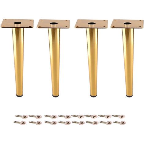 Pieds de meubles coniques droits, dorés, 20 cm (1/5)