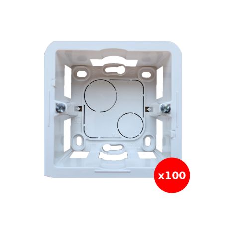 LEGRAND - Mosaic - LOT de 100 Cadres saillie 1 poste - prof 40 - 2 modules - Ru00e9f : 080281x100 (1/2)