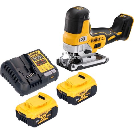 DeWalt DCS 335 P2 Akku Stichsäge 18 V 135 mm Brushless + 2x Akku 5,0 Ah + Ladegerät
