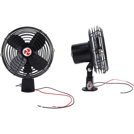 Ventilateur 12V pour camping-car, 2 vitesses, métal, silencieux et robuste, pour camion, fourgon, bateau et bus, diamètre 8 pouces (1/5)