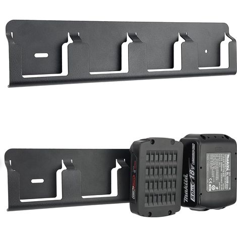 Support Mural compatible avec Bosch Bleu 18V /Makita 18V Batteries (1/5)