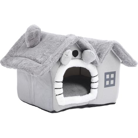 Eosnow Katzenhaus, niedlich, faltbar, abnehmbar, weicher Stoff, Schwamm, atmungsaktiv, großer Platz, Betthöhle für Schlafzimmer im Innenbereich, S (Haustiere bis zu 3,7 kg)