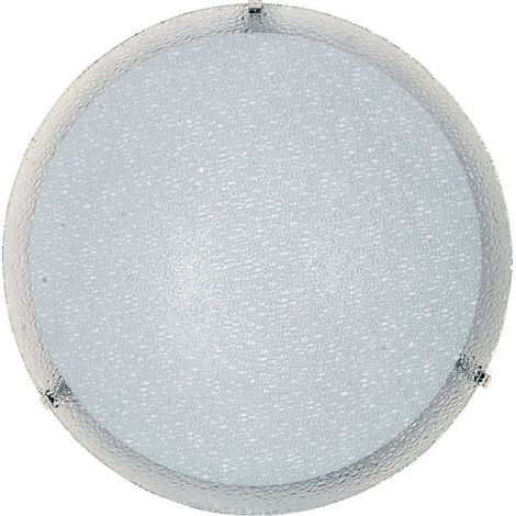 Plafoniera Gaia D. 40 2xE27 ganci cromo vetro lastra bianco (1/2)