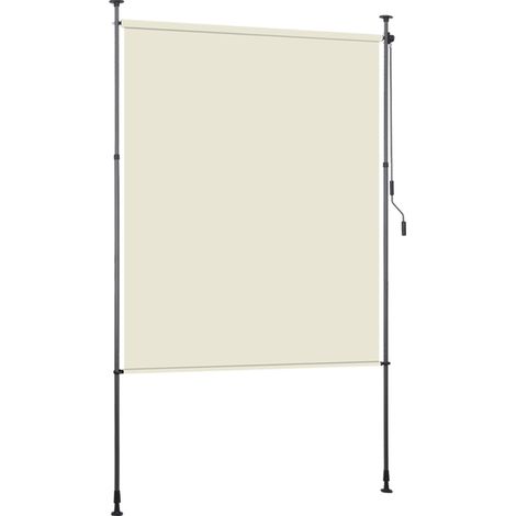 Jiubiaz Tenda verticale Tenda a rullo per esterni Protezione anti-UV Tenda per esterni con barre telescopiche senza foratura Beige 200 x 270 cm