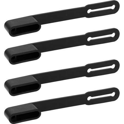 4pcs Cache-Connecteur Plat 4 Broches pour Remorque, Caoutchouc Cache-Connecteur Côté Véhicule Protecteur Étanche à la Poussière (Noir) (1/5)