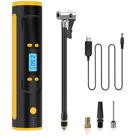 Tragbarer Reifenfüller mit Kompressor, 150 PSI Schnellaufblasleistung, kabellos, Autoreifen-Luftpumpe mit 6000 mAh Akku, Fahrradpumpe für Autos, Fahrräder und Motorräder (1/5)