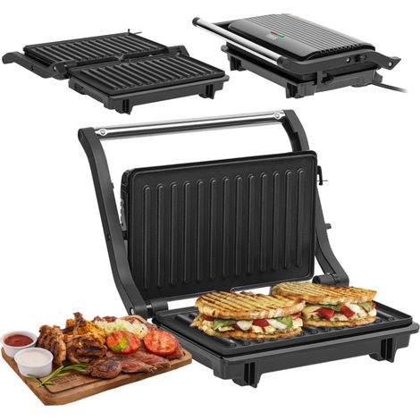Teesa Panini-Grill-Sandwich-Toaster 1000W 3 Positionen