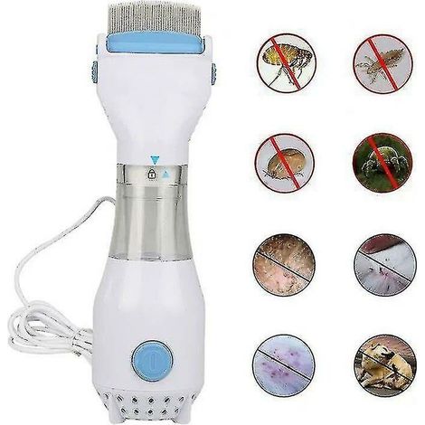 Head Lice Treatment-electric Lice Comb - Head Vacuum Lice Comb Electric Capture Pet Filter Lice Treatment1 Lice Catcher + 3 Filtersblue (1/3)