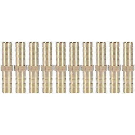 Raccord droit cannelé en laiton pour tuyau d'eau, flexible, tube, coupleur, connecteur 6/8/10/12/14/16/20 mm (6 mm 10 mm) (1/5)