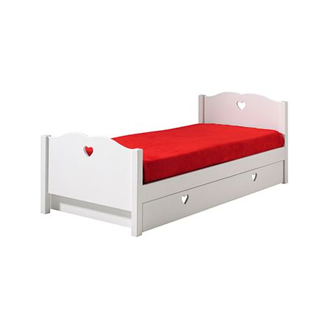 Lit d&039enfant Amori avec tiroir de lit MDF - blanc
