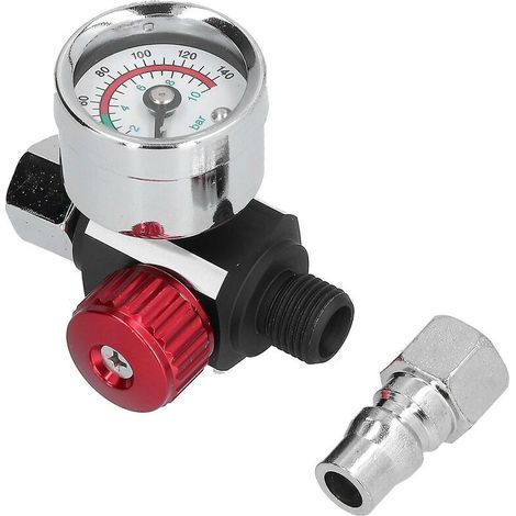 CREA Air Pressure Regulator 1/4in Alloy Paint Spray Gun Pressure Regulator Valve For Adjusting Pressure