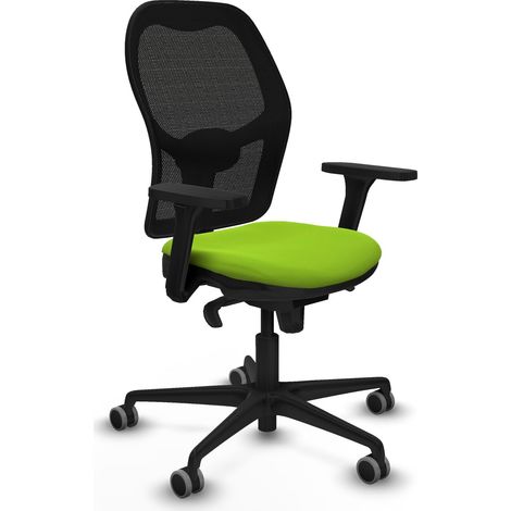 Jorquera sincro malla negra similpiel pistacho brazos 3D base nailon ruedas 65mm engomada (1/5)