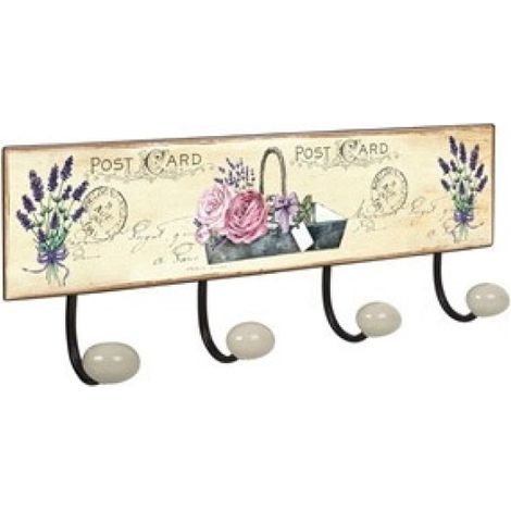 Percha pared porcelana lavanda 2 4 pomos nesu