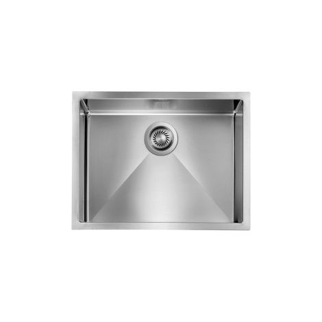 CM 012058.X0.01.2018 Filotop Lavello da Incasso Monovasca Acciaio Inox AISI 304 18-10 con Piletta Vortex Manuale e Foro Rubinetteria 35 mm colore Inox (1/5)