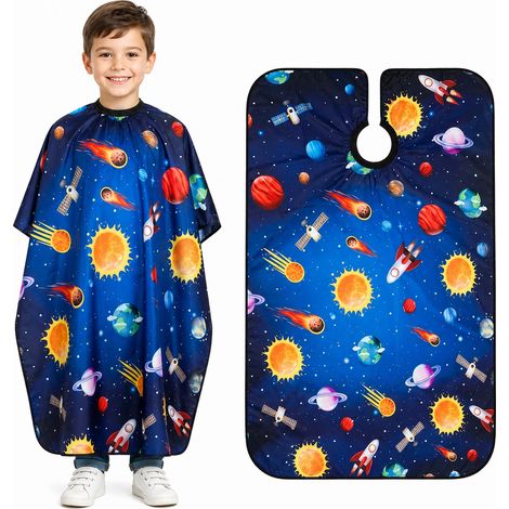 Capa de peluquería infantil para salón de peluquería, 135x155 mm, hebilla. (1/5)