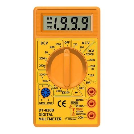 Multimetro Digitale Voltmetro Amperometro Ohm Tester DT830B