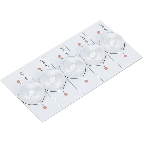 20 pièces perles LED SMD 6V lumière blanche avec lentille optique filtre pour réparation TV LED usage général (1/5)