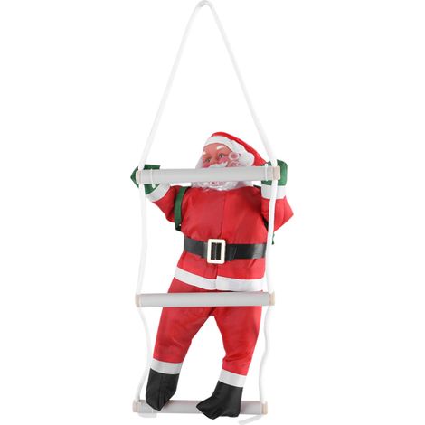 Kletternder Weihnachtsmann Spielzeug-Weihnachtsbaumschmuck für drinnen und draußen zum Aufhängen (1/5)