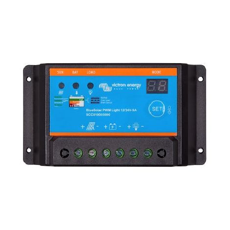 Victron – Régulateur de charge solaire PWM 10A – Protection sous-tension/sur-tension – Compatible 12/24V – Connecteurs 6mm² – Fixation murale