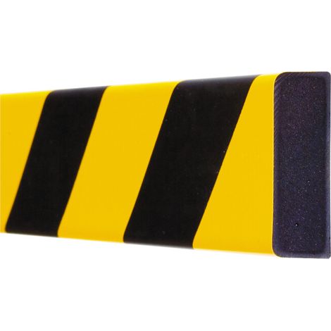 Moravia Prallschutz MORION Protection de surface rectangulaire 200 × 20 mm L 500 mm jaune/noir percé (1/3)