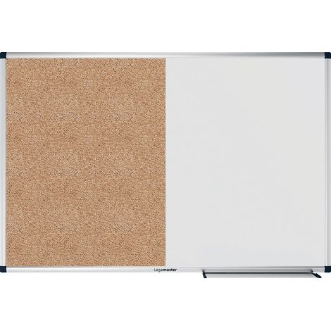 Tableau mural Combiboard côté blanc magnétique acier émaillé côté revêtement liège naturel H60 x L90 cm - LEGAMASTER BVBA