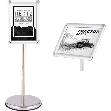 Infostander informationsstander plakatstander kundenstopper aus metall drehbar a4 8