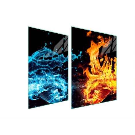 PLACA PROTECTORA DE VIDRIO PARA ESTUFA 70x52 FUEGO (1/5)