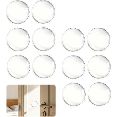 12 protections murales en silicone, butées de porte et amortisseurs de chocs pour protéger les murs et les portes à la maison ou au bureau. (1/5)