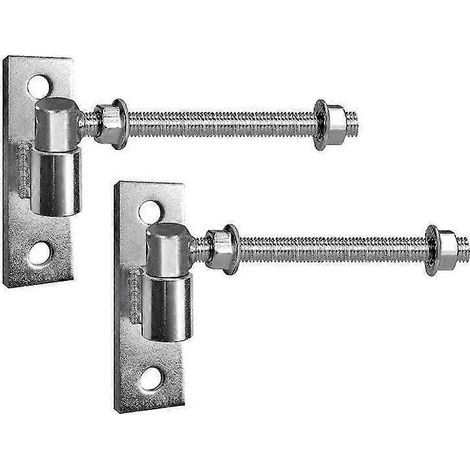 Hochleistungs-Scharniere für Holz- und Metalltore, 20 cm (8 Zoll) J-Bolzen-Scharnier, 2er-Pack - Ideal für Bauernhöfe und Scheunen (silber)