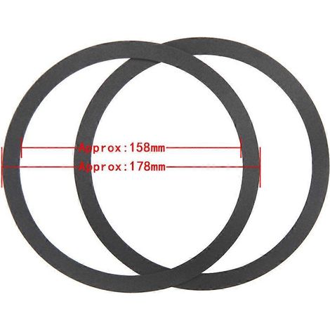 Joint d'étanchéité universel pour enceinte 2-10 pouces, diamètre extérieur 178mm intérieur 158mm, anneau d'étanchéité pour haut-parleur de grave. (1/4)
