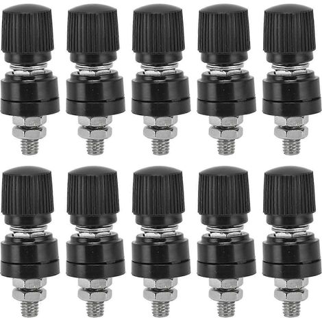 10 bornes de connexion pour régulateur de tension d'onduleurs, vis M6 32 mm, longueur 333 x 44 mm, 0 V–380 V, noir