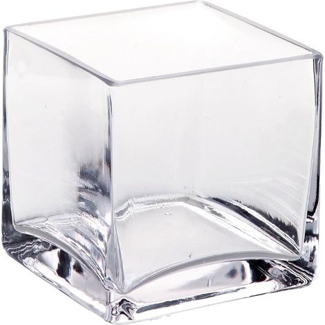 Regalo Italiano Vaso in Vetro Decorativo 10 x 10 Cm H 10 Cm – Design Moderno