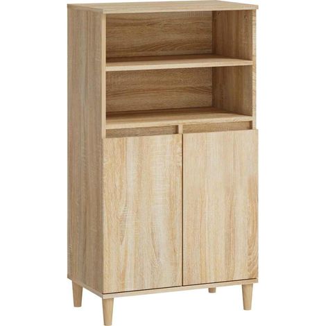 Buffet haut, Commode Armoire Luxueux, pour Salon Chambre Entrée Cuisine, Chêne sonoma 60x36x110 cm Bois d'ingénierie OIB5203E (1/5)
