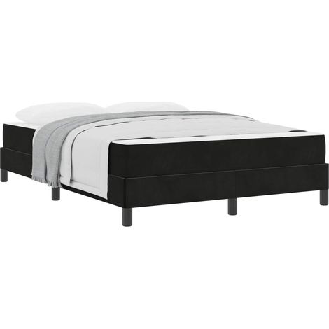 Maison Exclusive - Letto a molle con materasso Nero 160 x 200 cm Tessuto