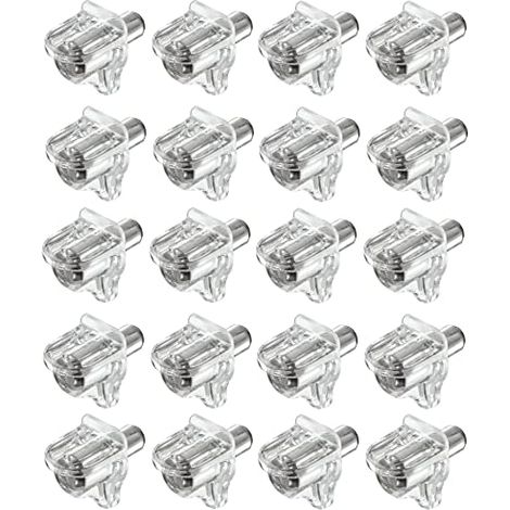 cyclingcolors 20x reggipiani perni supporto mensole 5mm trasparente staffe plastico + acciaio tasselli scaffale mobili (1/4)