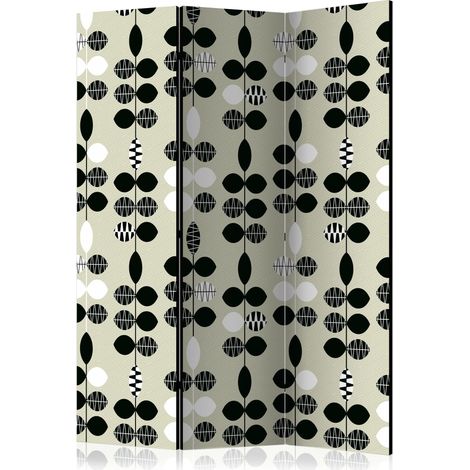 Paravento - Black and White Dots [Room Dividers] - 135x172 (1/4)