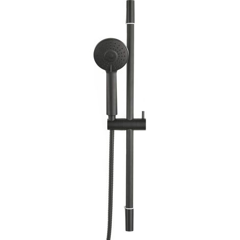 S-Line set doccia a 3 funzioni, lunghezza 70 cm, forma rotonda, nero opaco (SL070NEWC) (1/5)