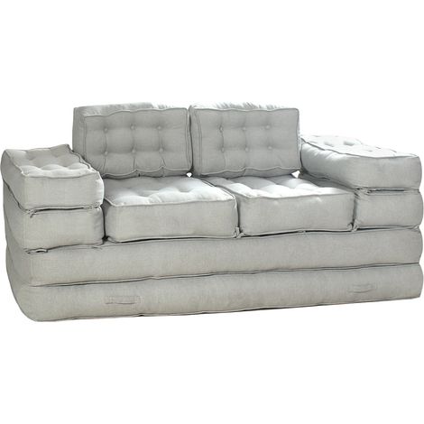 Divano letto modulare in tessuto grigio - DILAKO (1/5)